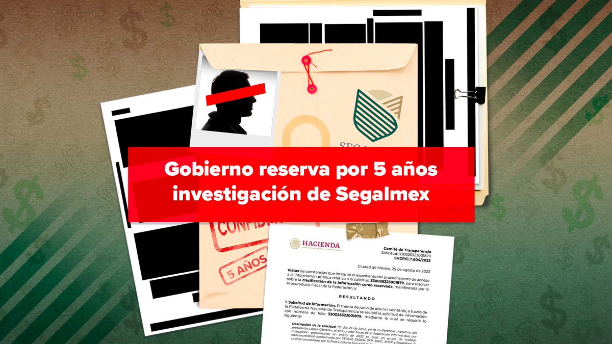 #Entérate: El Gobierno de México, a través de la Hacienda, reservó por cinco años la información sobre el desfalco de #Segalmex generada por un grupo intersecretarial que debía darle seguimiento al caso y denunciar ante la FGR México. Te contamos en este hilo 🧵