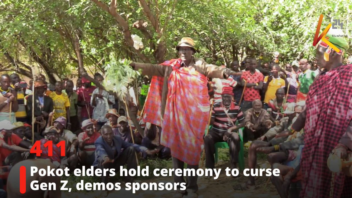 Pokot elders hold a cleansing ceremony to curse leaders sponsoring Gen Z demos.