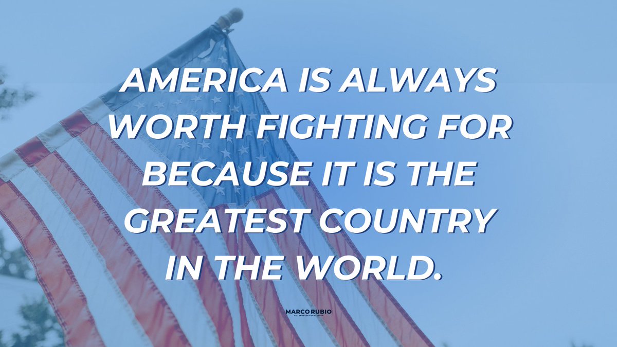America is always worth fighting for because it is the greatest country in the world 🇺🇸