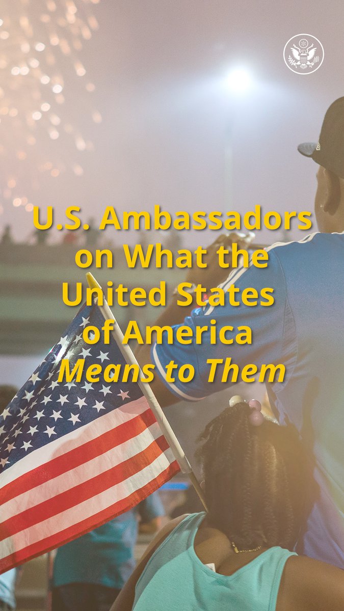 🇺🇸 Our Ambassadors are on the frontlines everyday sharing our American values with the world. For Independence Day, we thought you might be interested to hear how they would describe the U.S. to others, in just a few words.