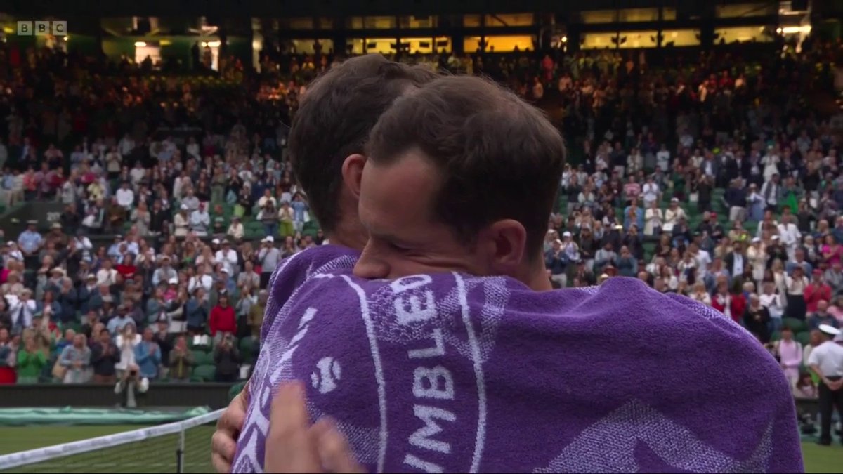 This hug between the Murray brothers 🫂🥺 #BBCTennis #Wimbledon