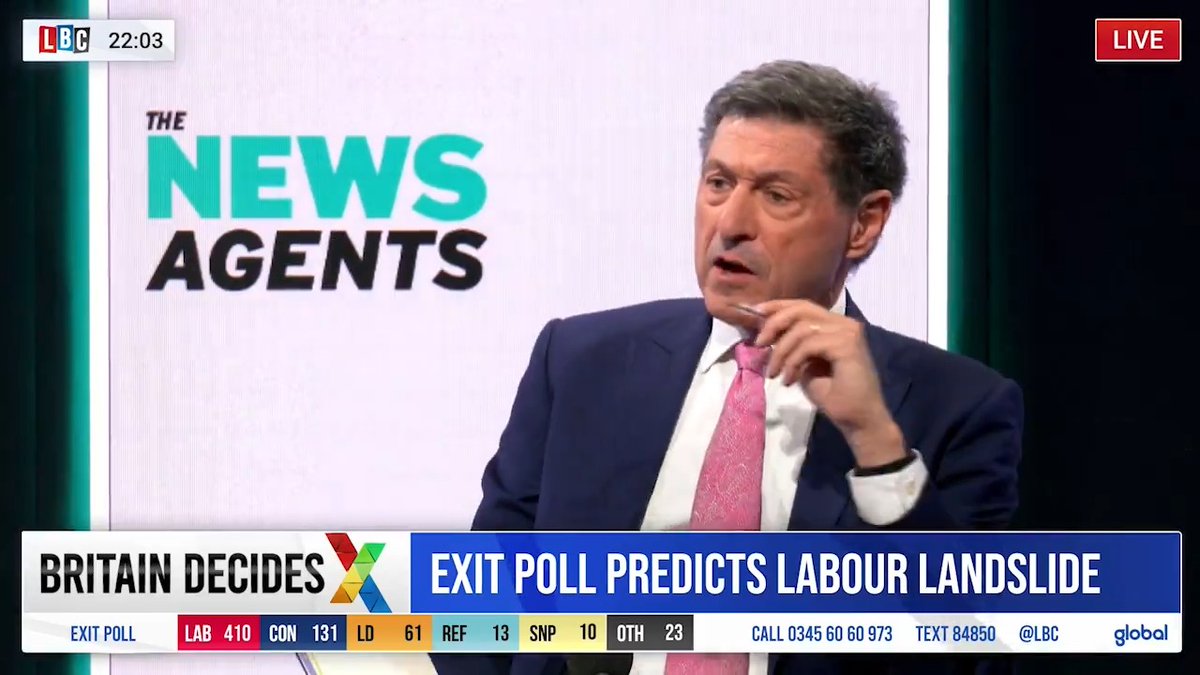 "These exit poll numbers are 𝘢𝘴𝘵𝘰𝘯𝘪𝘴𝘩𝘪𝘯𝘨. This is an earthquake, a tsunami, tectonic plates are shifting." Jon Sopel calls this election the biggest political landslide he has witnessed in his lifetime. Watch the livestream: Lewis Goodall