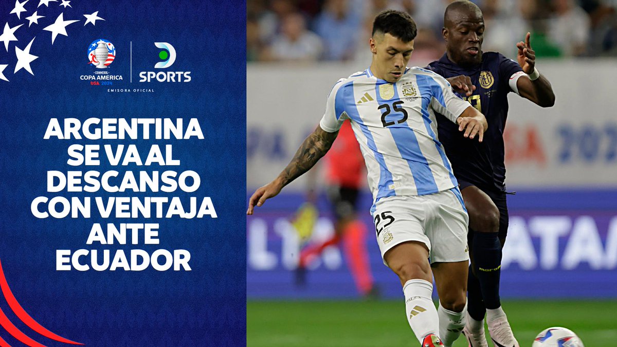Aquí está el resumen del primer tiempo del partido entre Argentina 🇦🇷 y Ecuador 🇪🇨 por la CONMEBOL #CopaAméricaEnDSPORTS ▶️ Suscríbete en y mira los 32 partidos de la #CA2024 por DSPORTS. Se juega por #DIRECTV y #DGO 📺
