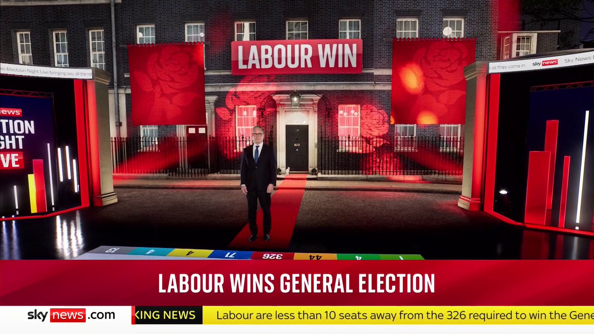 BREAKING: It is official - the Labour Party has won a majority in the House of Commons and will form the next government. Sir Keir Starmer has won the magic number of 326 seats and will become the country's next prime minister. #GeneralElection2024