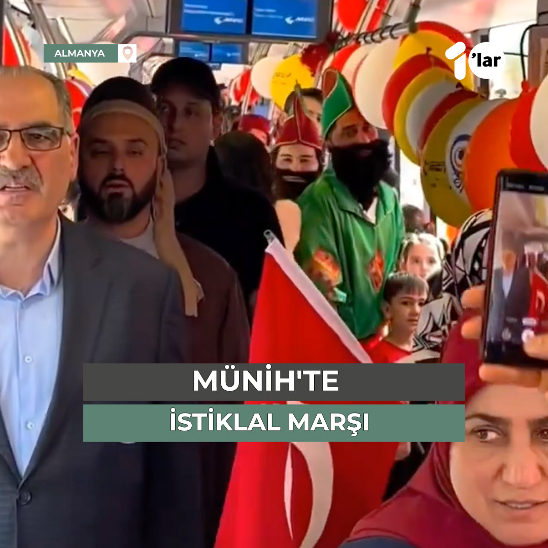 Almanya Münih tramvayında İstiklal Marşı🇹🇷❤️
