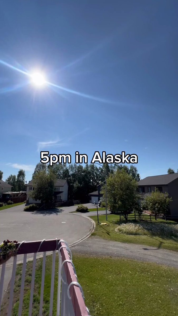 Alaska summer never gets dark ☀️