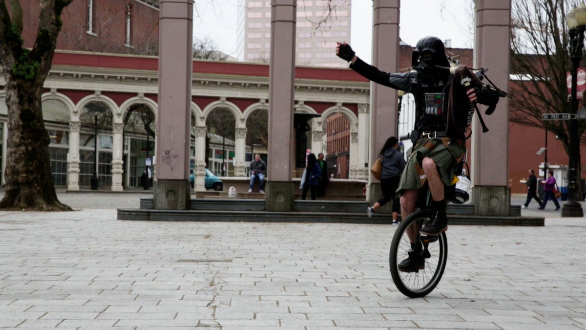 One man's contribution to keeping Portland weird The Unipiper. Keep it weird 60 Second Docs