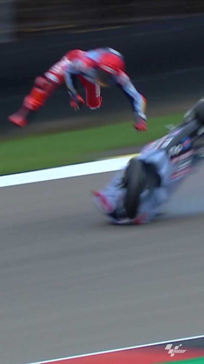 Second crash of the day for Marc Márquez but this one was HUGE! 💥 The 8-time World Champ suffered a massive highside at Turn 11! 🤯 Thankfully Marc was declared FIT after a quick medical check! ✅ #GermanGP 🇩🇪