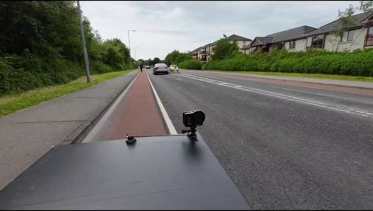I see the above video has reached its intended audience. I'll try and explain it as simply as I can for you simply minded drivers. You cannot give enough space to safely overtake on road layouts like this until you are past the traffic island regardless of the cycle lane.