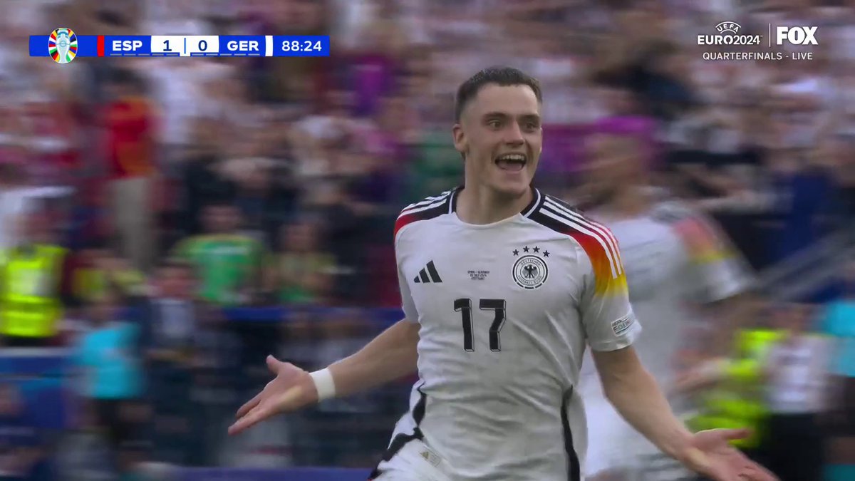 GERMANY FINDS THE EQUALIZER 🇩🇪 Florian Wirtz finds the back of the net in the 89th minute 🔥