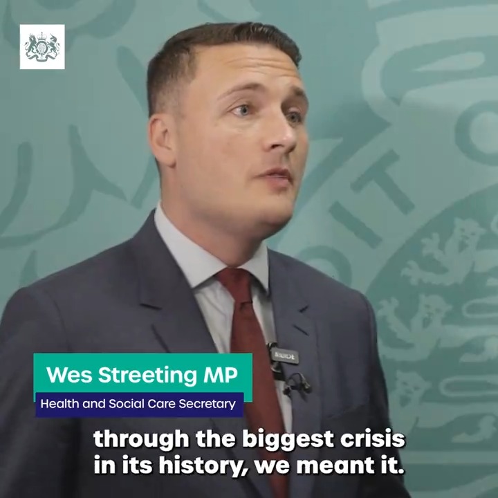 It is now the policy of the Government that our NHS is broken. It will be the mission of my department, every member of this government, and the 1.4 million people who work in the NHS, to turn our health service around. That work starts now.