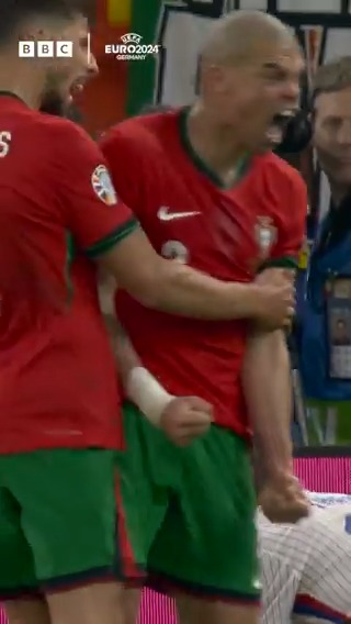 Incredible defending from Pepe at 41 years old 💪🇵🇹 #BBCEuros #Euro2024 #PORFRA