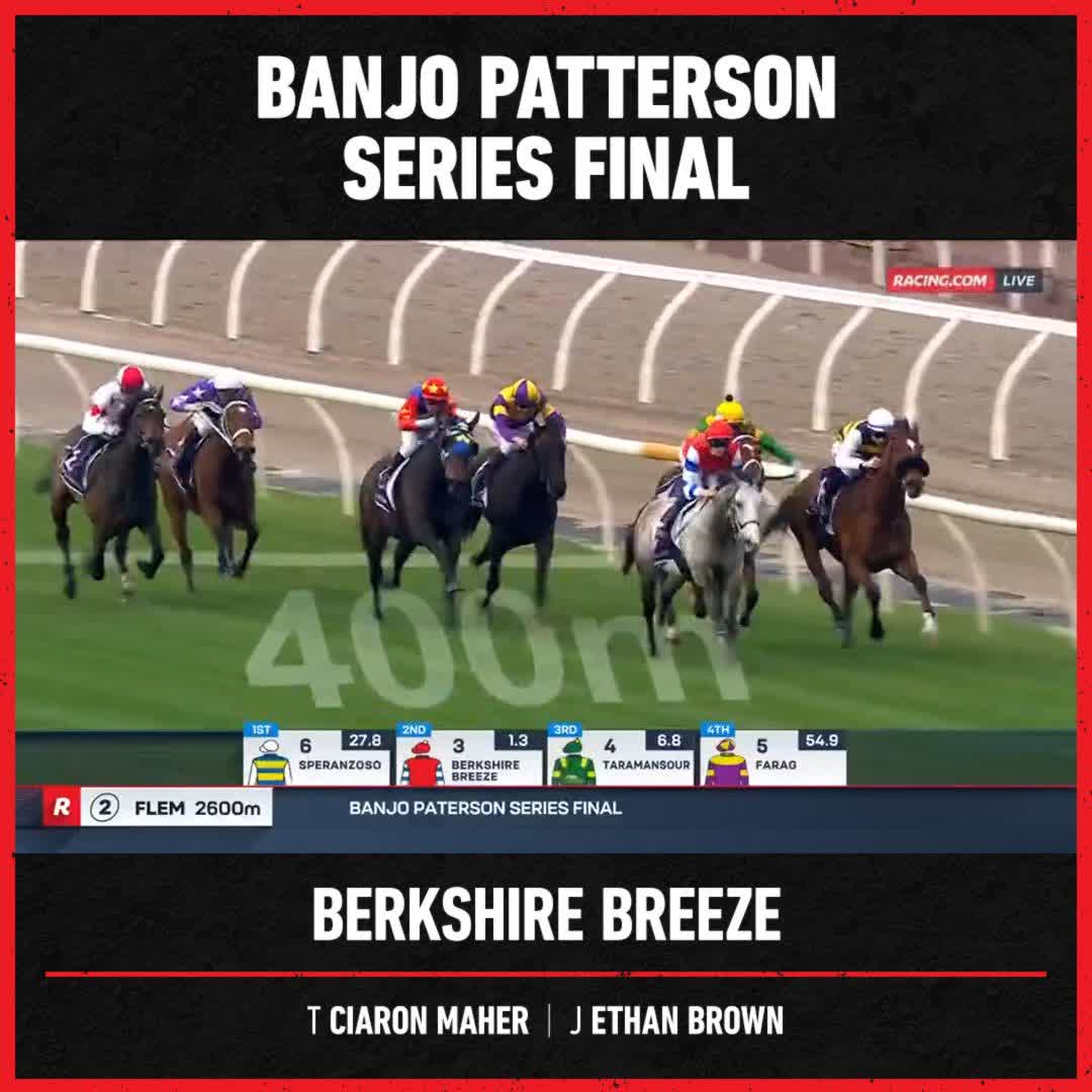 Look at him go! 😍 Berkshire Breeze destroys them in the Banjo Patterson Series Final 🔥 Ciaron Maher Racing Ethan Brown