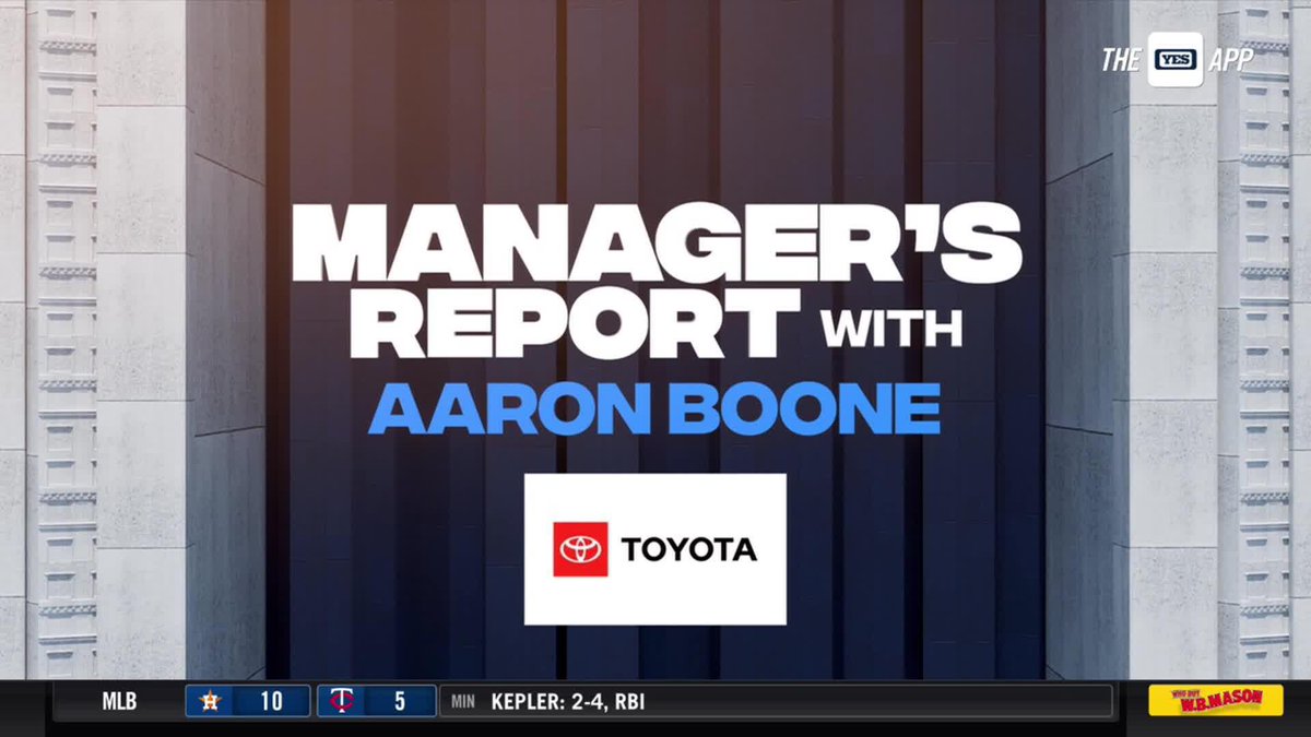 Aaron Boone reacts to the loss to the Red Sox at home: We're going to be tested all the time with tough spots in the season, which clearly we are right now.
