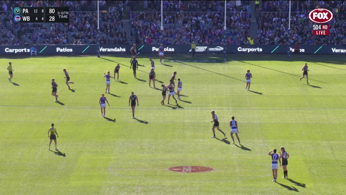 Things got a bit fiery between Butters and Libba... 🌶️ 📺 Watch #AFLPowerDogs LIVE on ch. 504 or stream on Kayo: ✍️ BLOG 🔢 MATCH CENTRE