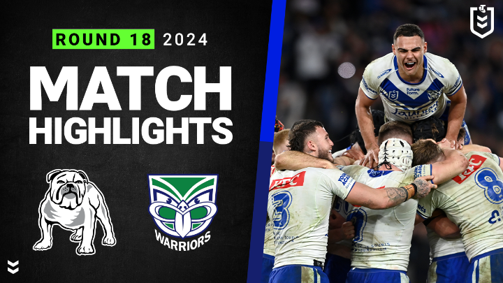 Match Highlights 🎥 - #NRLBulldogsWarriors Bulldogs five-eighth Matt Burton snatched victory with an extra time field goal for the second time in a week to down an injury hit Warriors team 13-12.