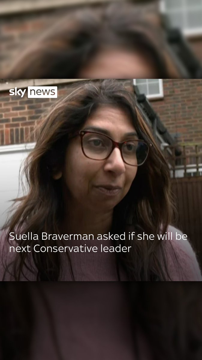 'Will you be next Tory leader?' The former home secretary Suella Braverman is asked if she will be next Conservative leader.