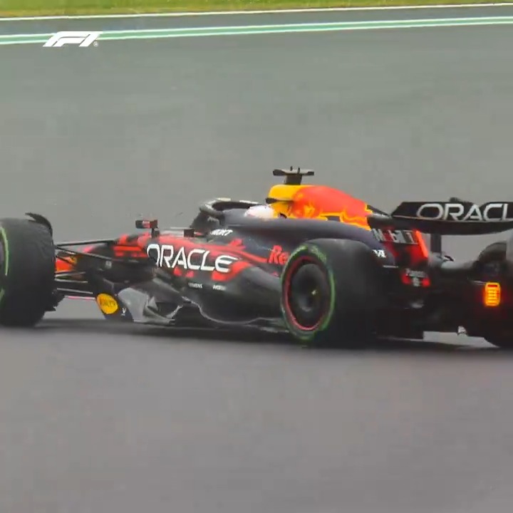 Balletic even when he spins 🤩 Max nails a perfect 360° on a slick Silverstone track 😵‍💫 #F1 #BritishGP