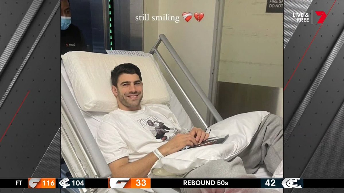 Christian Petracca can't take a trick 😔 He's in hospital with appendicitis, via Mitch Cleary