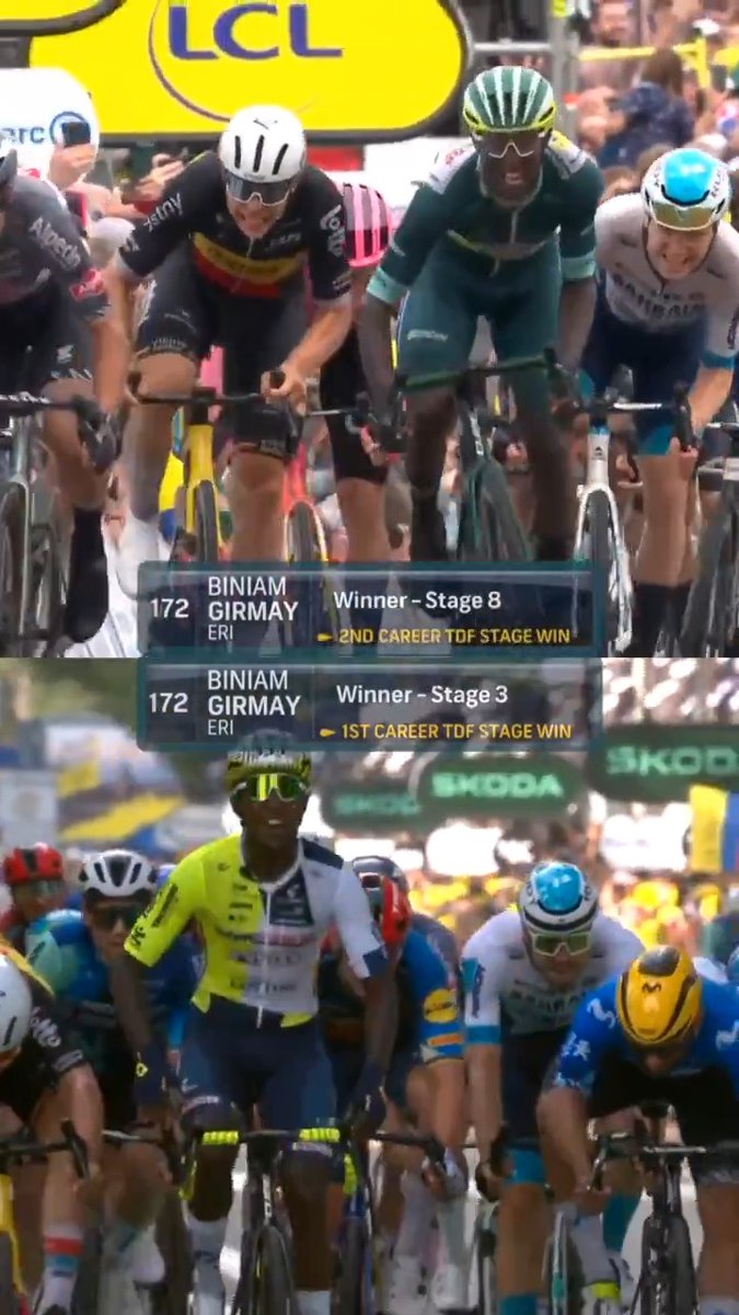 Biniam Girmay's historic Tour de France journey continues with a second stage win! #TDF2024