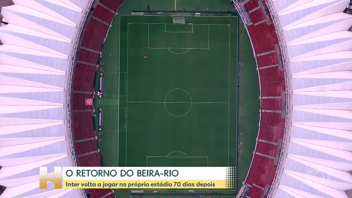 RETORNO DO BEIRA-RIO | O estádio Beira-Rio, atingido pela cheia do Guaíba, em maio, volta a receber uma partida de futebol depois de 70 dias: #JH