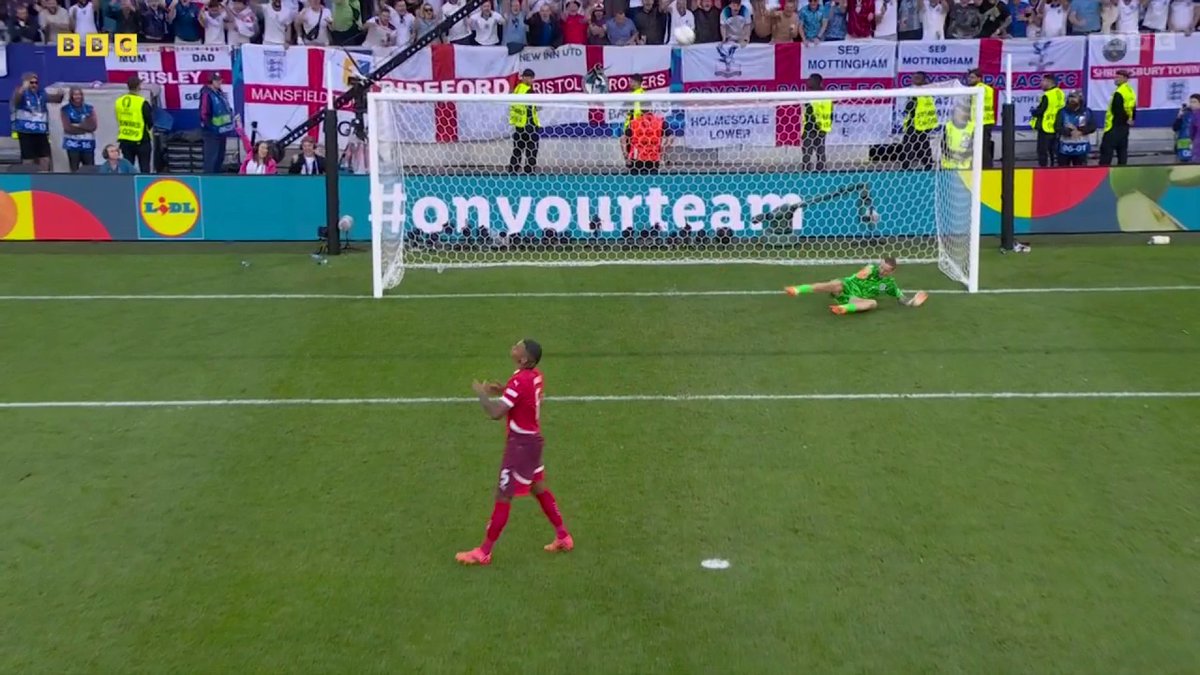 PICKFORD SAVES! 🧤 Manuel Akanji misses for Swizerland. #BBCEuros #Euro2024 #ENGSUI