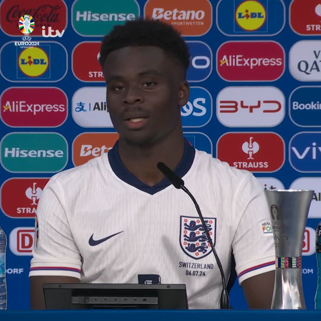 "You can fail once. But you have a choice whether you put yourself in that position again" This mentality from Bukayo Saka 👏 #Euro2024 | #ENGSUI