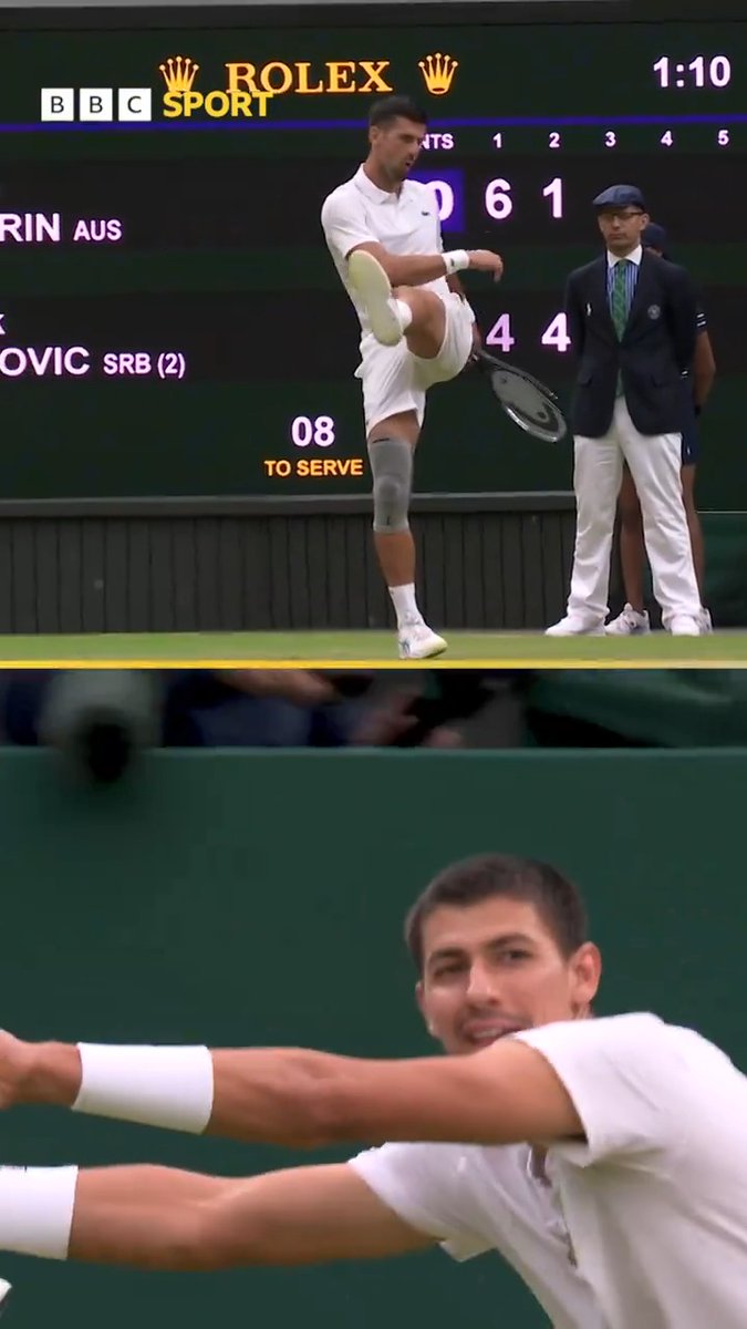 When the news reached #Wimbledon that England had beaten Switzerland on penalties! 😅 #BBCTennis #Euro2024 #ENGSUI