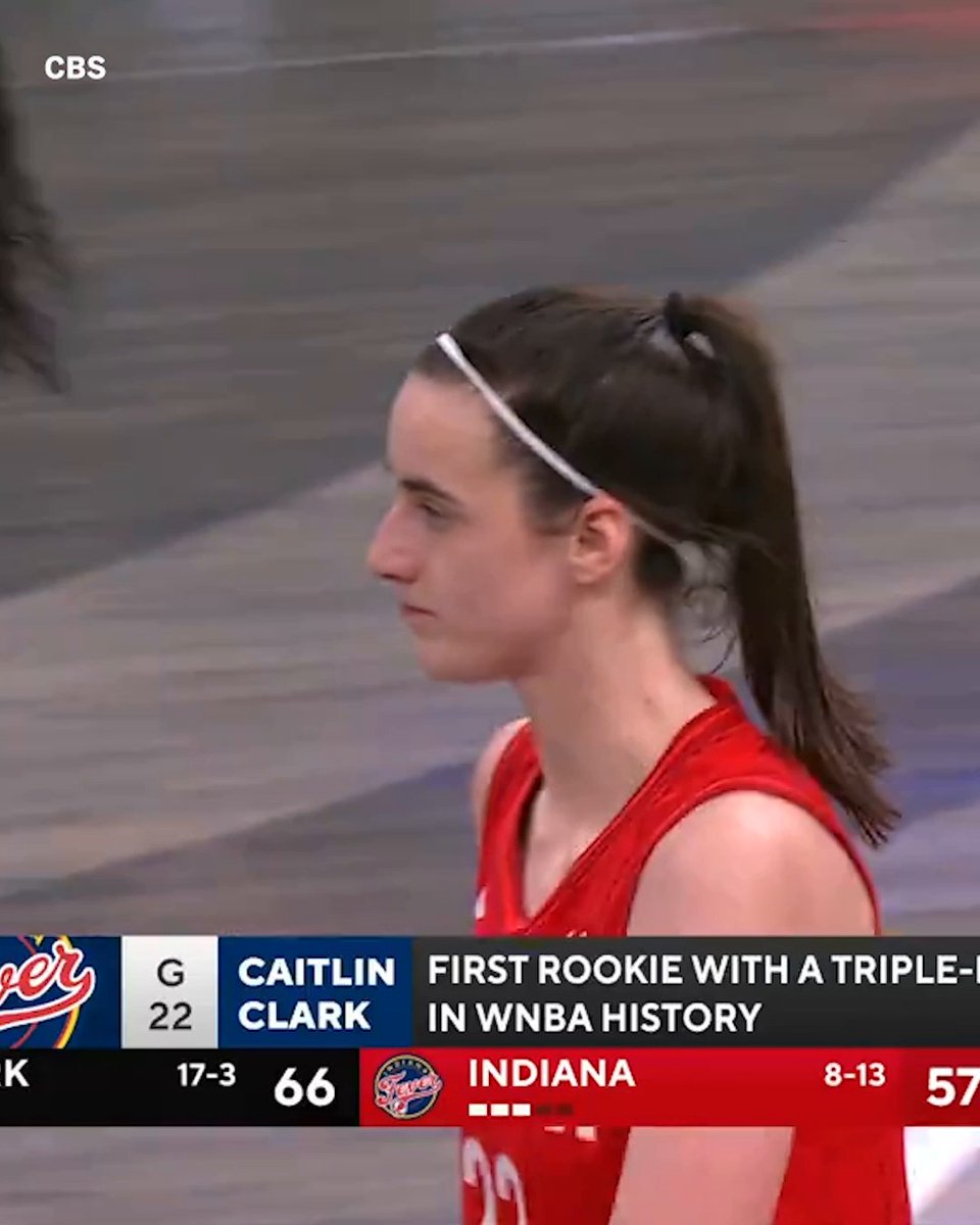 THE MOMENT CAITLIN CLARK BECAME THE FIRST WNBA ROOKIE TO RECORD A TRIPLE-DOUBLE 🔥