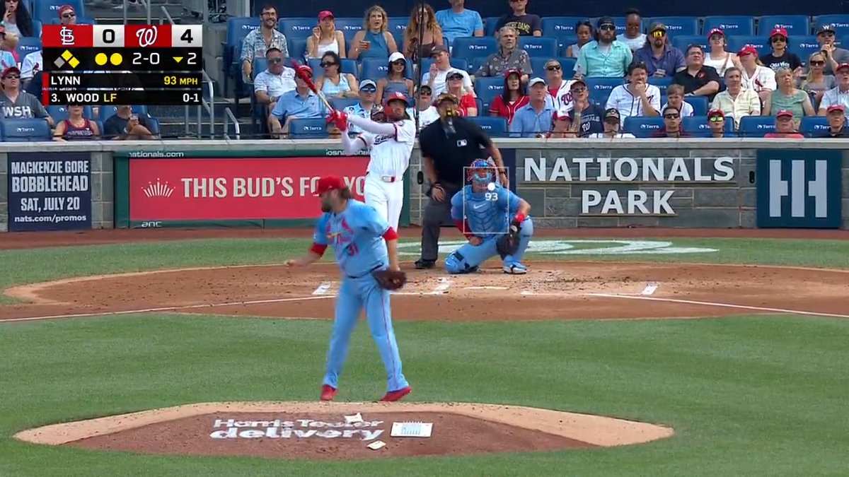 JAMES WOOD. FIRST HOME RUN. and it's beautiful.