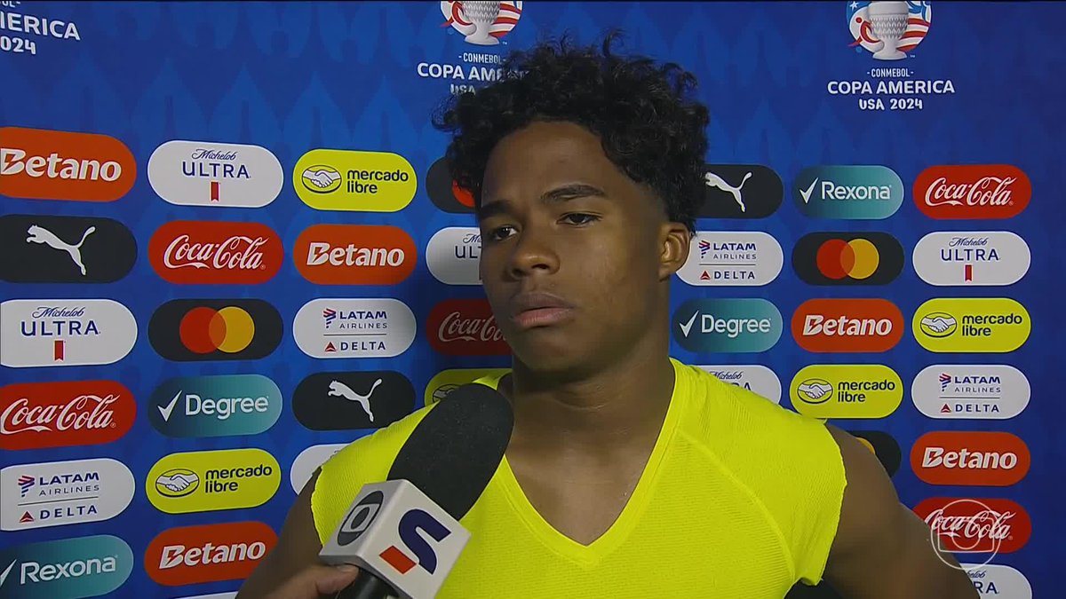 Endrick falou sobre o sentimento de ser eliminado de sua primeira competição oficial com a seleção brasileira. O jogador pediu apoio dos brasileiros.
