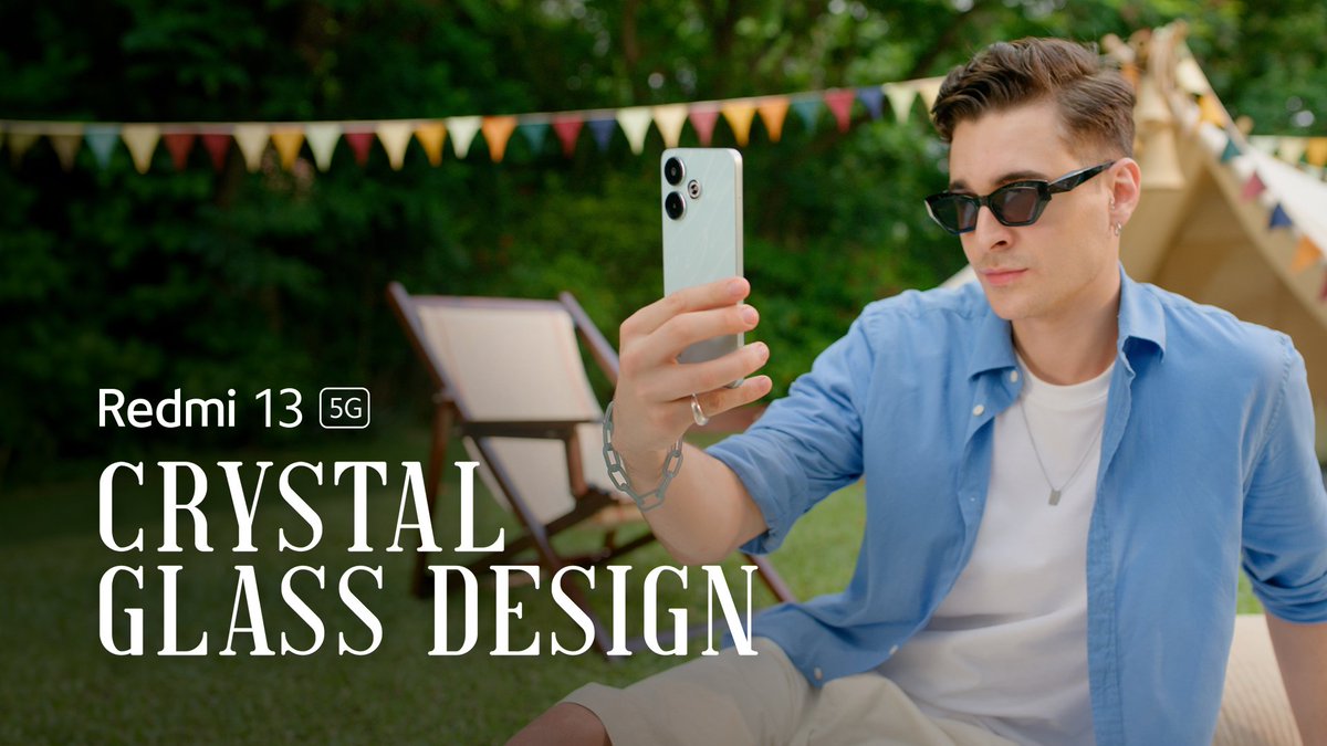 The stunning #Redmi13 5G is a masterpiece of design and innovation! With a sleek Crystal Glass Design in vibrant hues, and an eye-catching Ring Flash, this is a true style statement. Meet #The5GStar on 9th July'24, 12 Noon. 🎥
