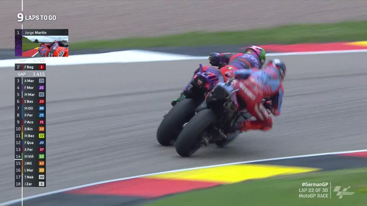 CONTACT! 🤯 Disaster avoided after Marc Márquez and Franco Morbidelli collided 😱 #GermanGP 🇩🇪