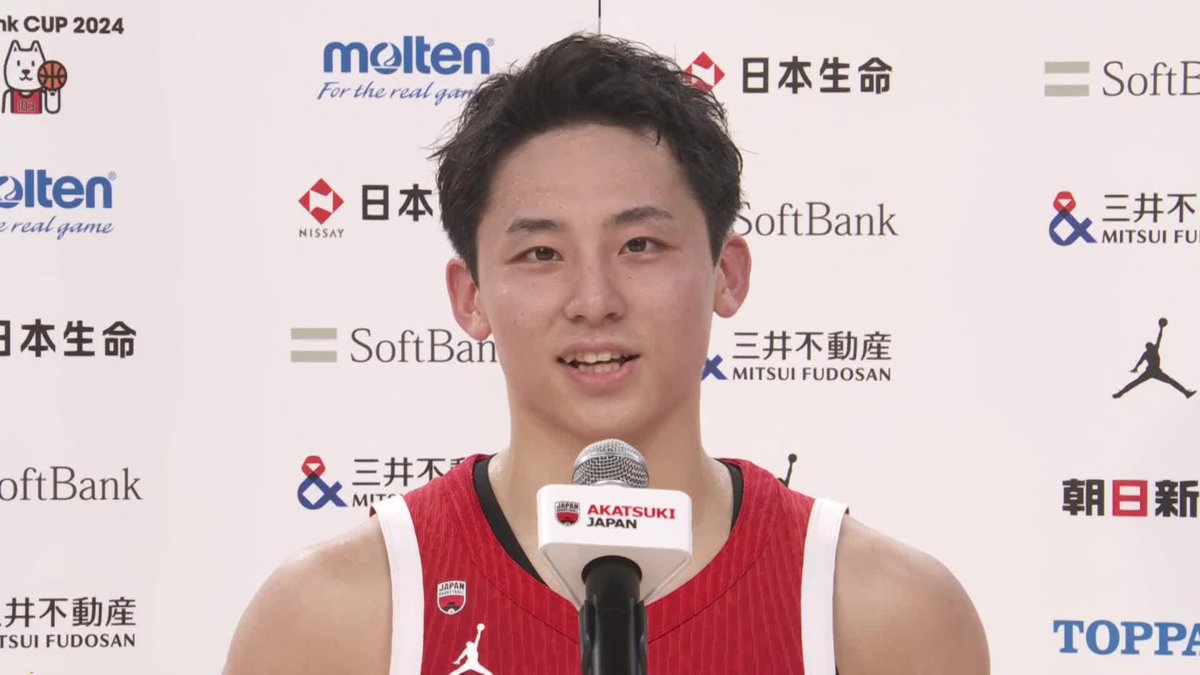 「日本のファンの皆さんの前でプレー出来ることの幸せを噛み締めながら、プレーすることが出来ました」 日本のバスケットファンに向けて、感謝と決意を語りました。 Yuki Kawamura / 河村勇輝 #AkatsukiJapan #SoftBankCUP2024 #日本一丸