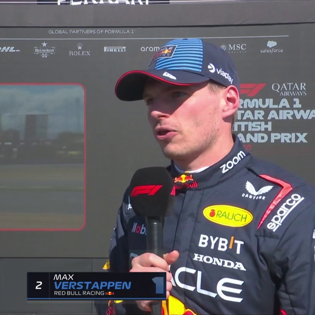 "We just didn't have the pace today" ❌ Max Verstappen on his P2 at Silverstone 🥈