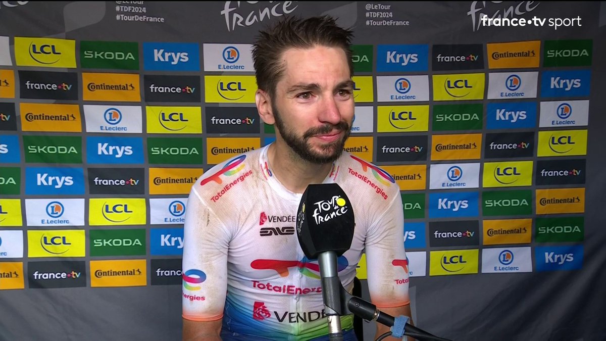 #TDF2024 | 🗣️ Anthony Turgis au bord des larmes après sa victoire à Troyes : "Le Tour m'a beaucoup pris dans ma carrière, je me suis dit que ce serait bien qu'il me donne enfin. J'avais un de mes frères dans chaque jambe."