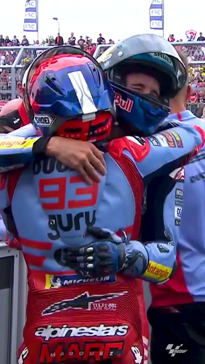 There’s something very special in the Marquez DNA! 🧬 Marc Márquez and Alex Márquez were on cloud 9 after sharing a #MotoGP podium for the first time! 🥈 🥉 #GermanGP 🇩🇪
