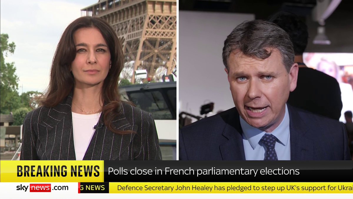 BREAKING: France's far-right National Rally (RN) party has been beaten into third place in France's parliamentary election, according to exit polls from BFM. Sky's Europe correspondent Adam Parsons says this is 'an absolute shock.' Latest: 📺 Sky 501
