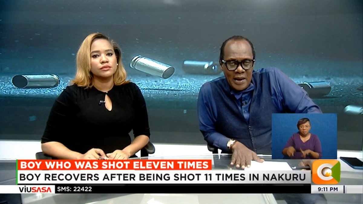 Boy Who Was Shot Eleven Times: Boy recovers after being shot 11 times in Nakuru 14 year old has 5 rubber bullets lodged in his body Removal of bullets risks his critical organs Boy was shot as he went to collect an inhaler #CitizenSundayLive Jeff Koinange, MBS Olive Burrows