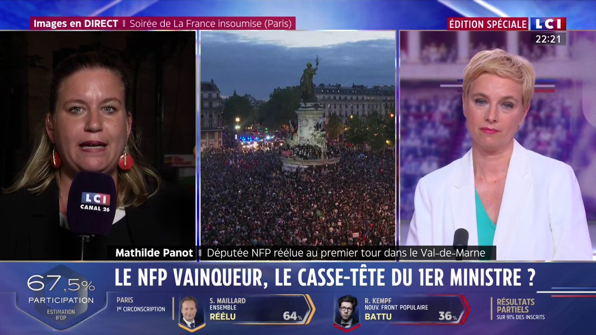 🗣️ "La suite je ne crois pas, malheureusement pour vous, que ça se fera sur le plateau de LCI" Mathilde Panot répond à Clémentine Autain ⤵️