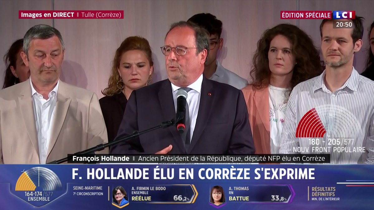 Le résultat de ce soir nous donne une satisfaction, celle d’avoir fait en sorte que l’extrême droite soit minoritaire à l’Assemblée nationale, mais aussi une immense responsabilité vis-à-vis des Françaises et des Français.