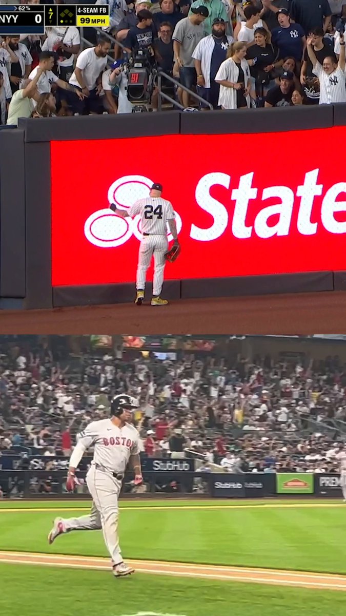 Devers didn't round the bases until the ball cleared the wall 🍿 📺 ESPN