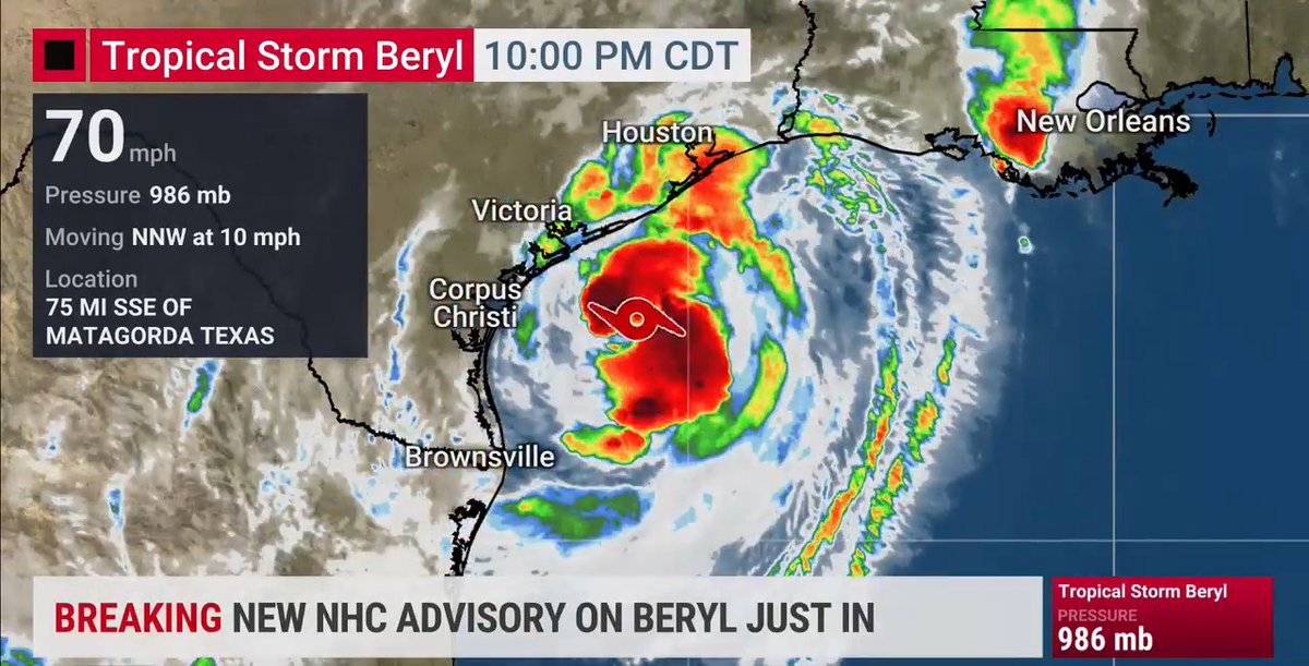 Tropical Storm #Beryl is on the brink of hurricane status. Our expert Dr. Rick Knabb breaks down the latest National Hurricane Center advisory. Watch continuing coverage on air or stream: