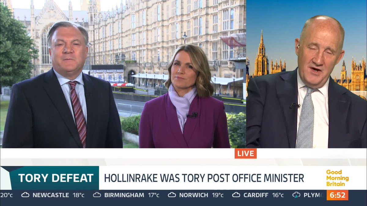 'The buck stops right at the top.' Former Tory Post Office Minister Kevin Hollinrake says 'individuals at the top' 'knew what was going on [during the Post Office scandal] and decided not to act'.