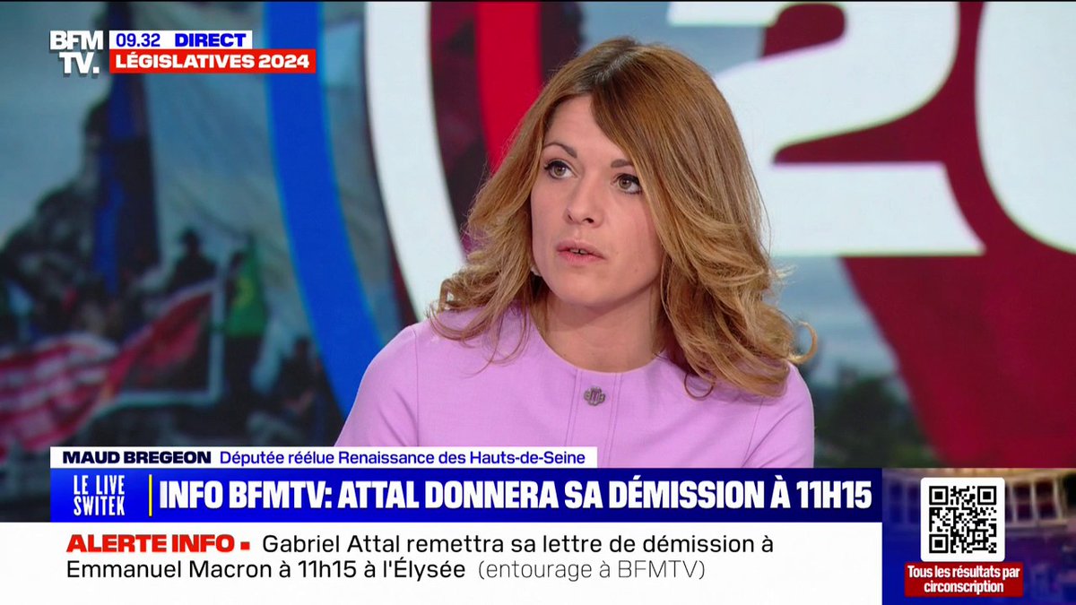 Maud Bregeon (députée Renaissance réélue des Hauts-de-Seine): "Personne n'a gagné