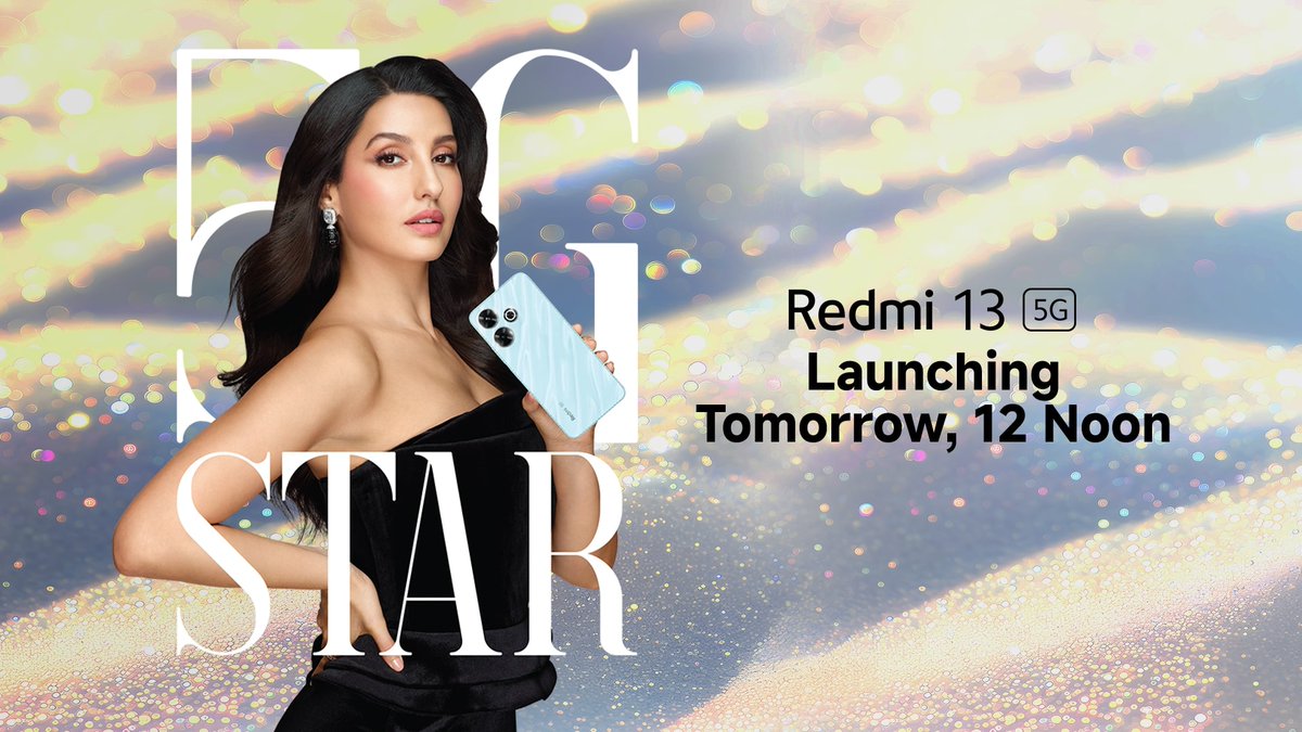 Gear up to witness #The5GStar tomorrow at 12 Noon. Let us know what about the #Redmi13 5G you are most excited about below! Join us here tomorrow at 12 Noon: