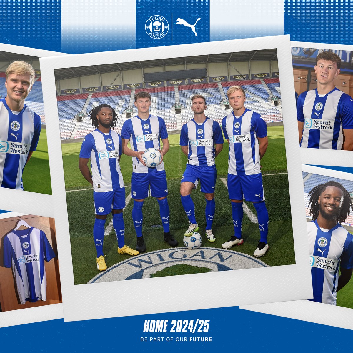 𝗕𝗹𝘂𝗲 &amp; 𝗪𝗵𝗶𝘁𝗲. 𝗧𝗵𝗲 𝗪𝗶𝗴𝗮𝗻 𝗗𝗡𝗔. 🧬 Introducing our new 2024/25 Home Kit. 😍 #wafc 🔵⚪️