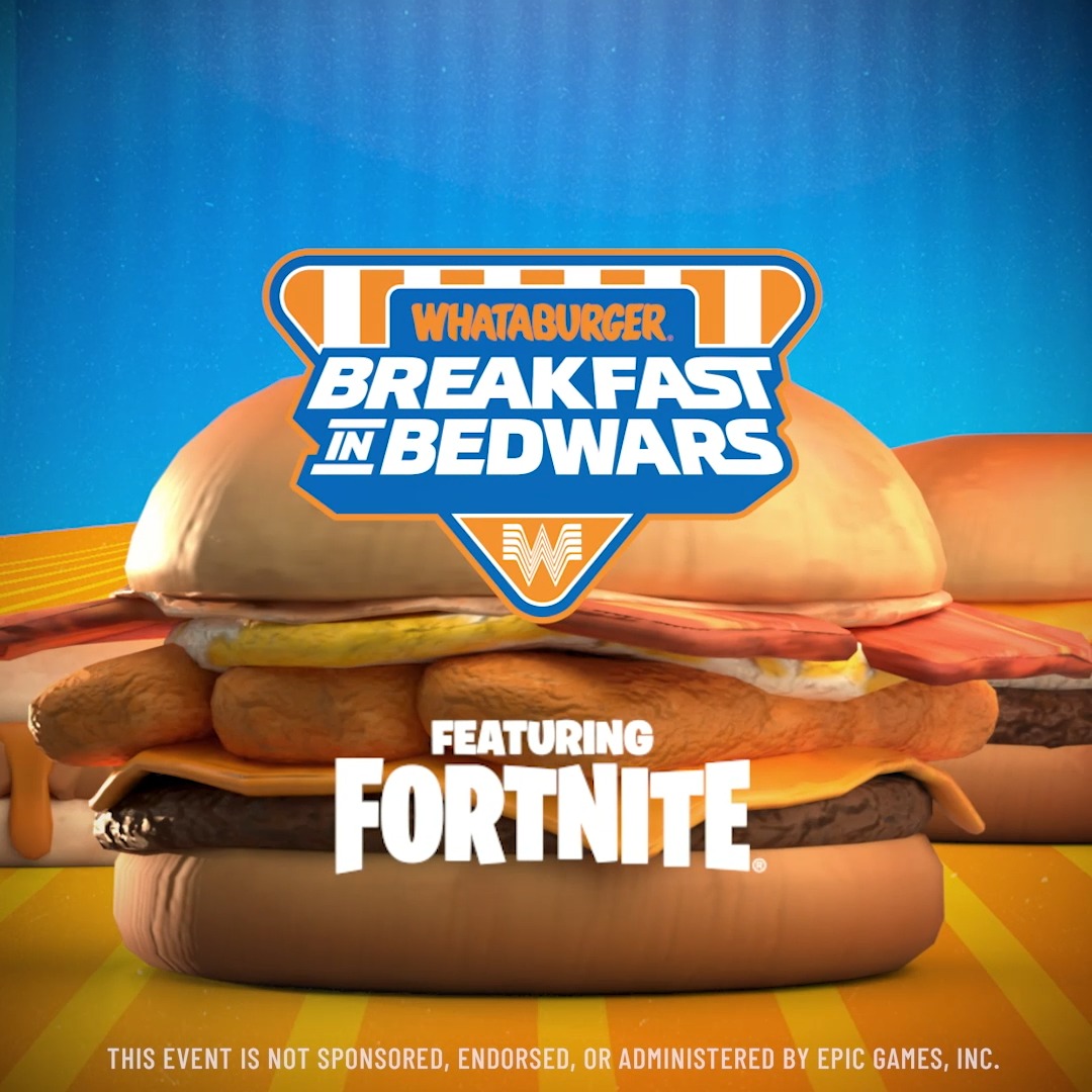 Introducing... #BreakfastInBedwars 🍔 Whataburger themed Fortnite map ✅ 3v3v3v3 action ✅ 💸 $25,000 tournament w/ open qualifiers Check out the map using code: 6619-8313-5969