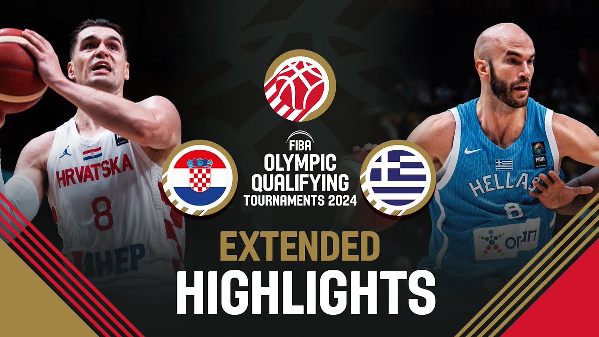 Hellas are back in the Olympics for the first time since 2008! ๐ฌ๐ท Enjoy the EXTENDED HIGHLIGHTS of their victory over Croatia. ๐ป ๐บ #FIBAOQT #Paris2024