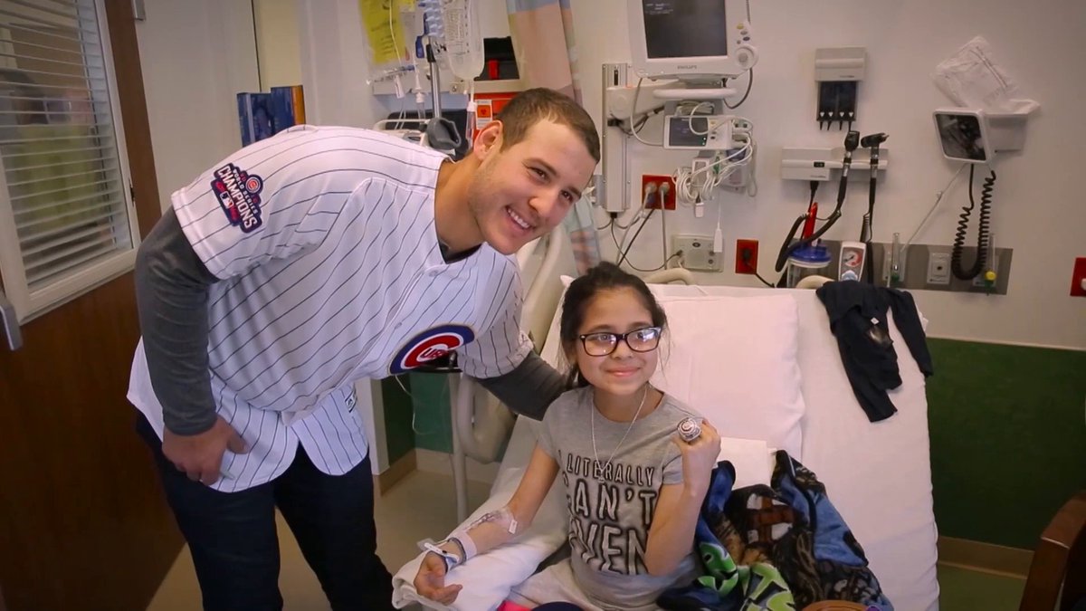 After being diagnosed with Hodgkin’s lymphoma at 18 years old, Anthony Rizzo created the Anthony Rizzo Family Foundation to provide critical dollars to support families affected by pediatric cancer. Rizzo is an ESPYS finalist for the Muhammad Ali Sports Humanitarian Award 🤝